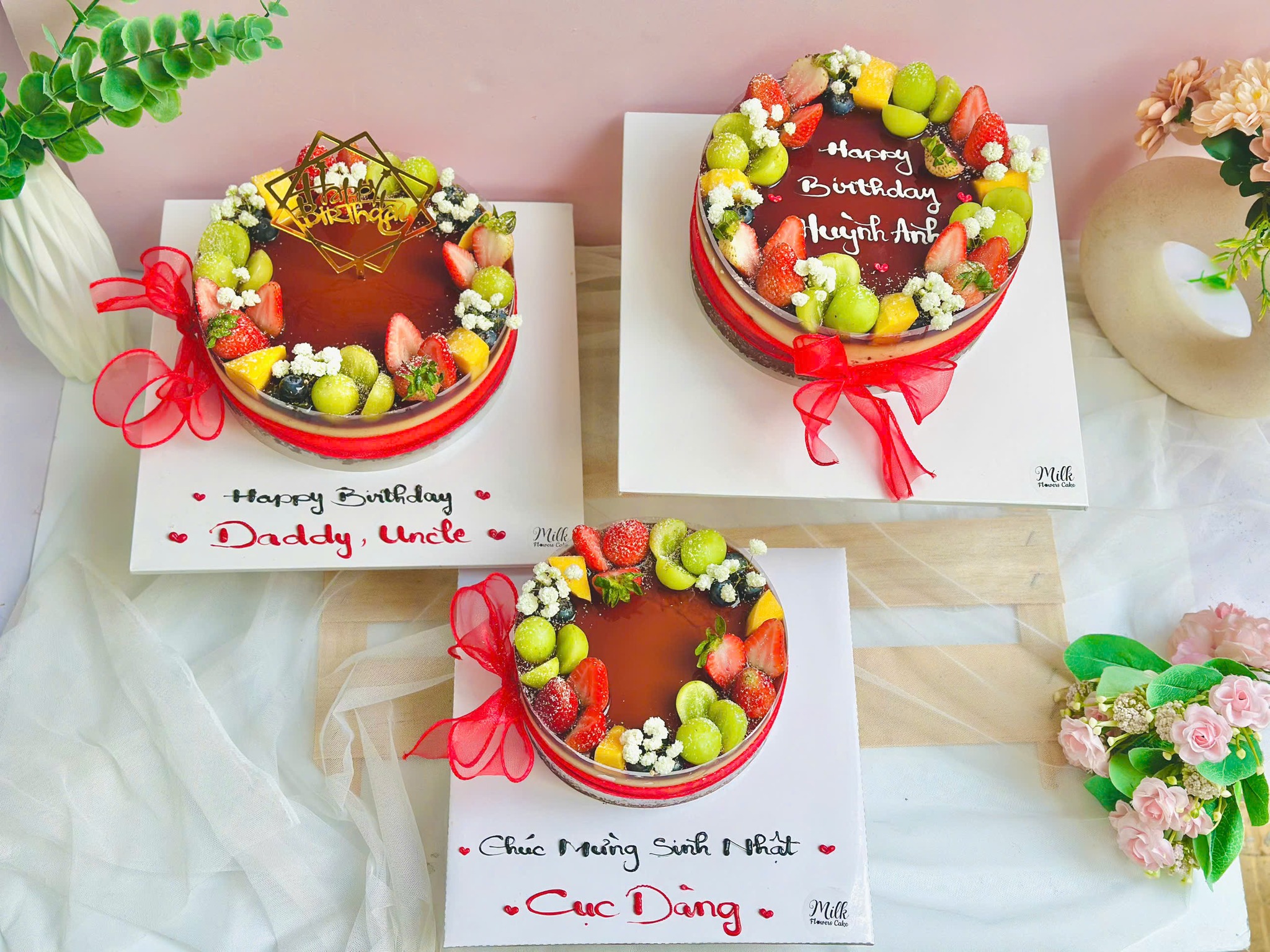 bánh flanGato 1/2 trái cây