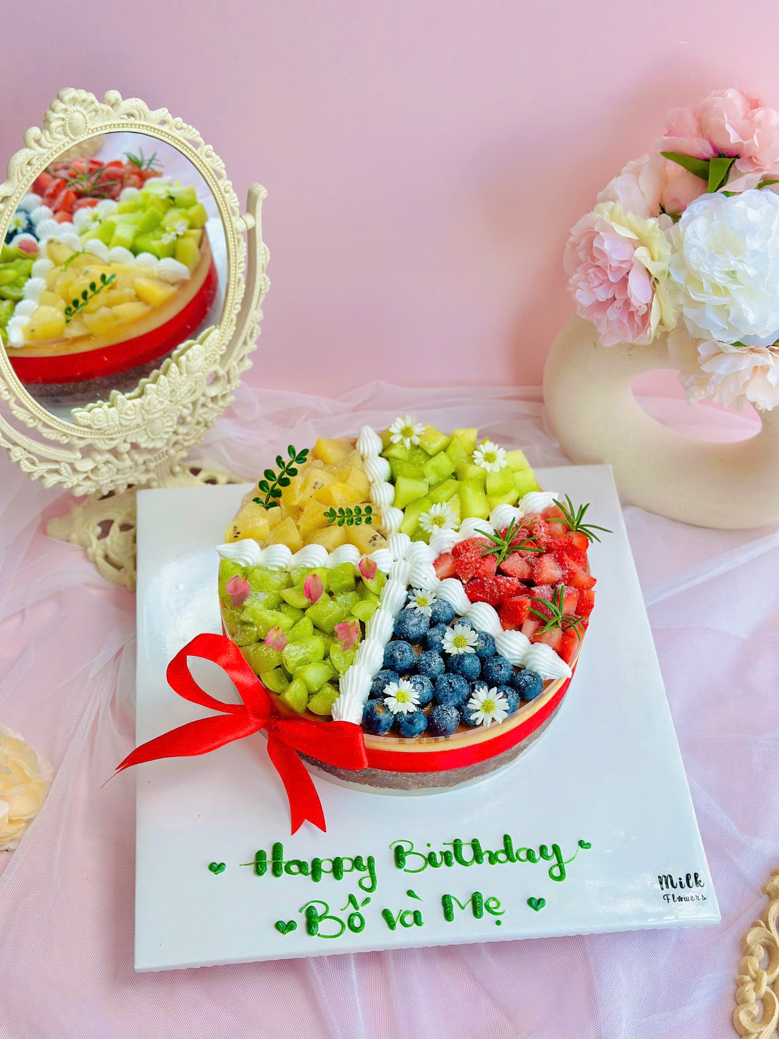 Bánh FlanGato Full trái cây